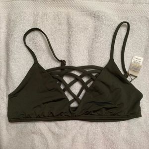 L*Space boho bikini top army green